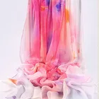 Wensli Silk Scarf Customized 100 Silk Scarf Art Design Printing 100% Silk Chiffon Scarf 195*106 CM