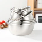 Metal Amazon Hot Sell Stainless Steel Metal Deep Fruit Salad Mixing Bowl Set