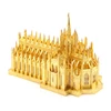 3D metal model puzzle golden Milan Cathedral artificial DIY Italy Milano souvenirs world architecture building model crafts