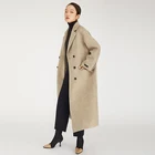 Women's custom long double-faced coat wool Women Custom Windbreaker
