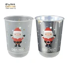 2019 Christmas IML 16oz 500ml bubble tea cup U-shaped custom printed milk tea plastic coffee cup