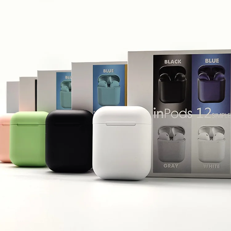 OEM Colorful TWS i12 inpods 12 Wireless earphones HIFI sports Tws earbuds - ANKUX.COM