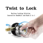 Lock Keyless Lock Easilok--Twist To Lock Keyed Alike Deadbolt Lock Keyless Mechanically
