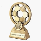 Custom Logo 3D Design Irregular Antique Brass Finish Football Events Metal Trophy Awards