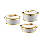 Luxury 3 Pcs/Set Food Warmer Thermos Stainless Steel Plastic PP Lunch Bowls