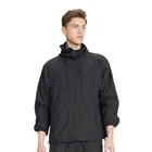 Men Sports Workout Full-Zip Hooded Easy-packable Bomber Athletic Jacket