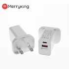 AmaZon US/EU/AU/UK Plug Fast Charging Travel adapter Wall PD+QC 3.0 Fast Charger with Type C Usb Data Cable