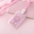 The factory wholesale custom cartoon student employee plastic work card/photo card holder with lanyard