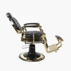 Golden Vintage Barber Chair With Reclining Hydraulic Pump For Barber Shop Hair Salon Furniture