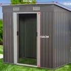 Tool Roof 4ft X 8ft Garden Sheds Tool Storage Outdoor Workshop Shelter Flat Roof - Grey