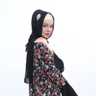 INS Explosion Fashion Pearl bubble Chiffon Long shawl Slip Acrylic Full Diamond Muslim Scarf hijab