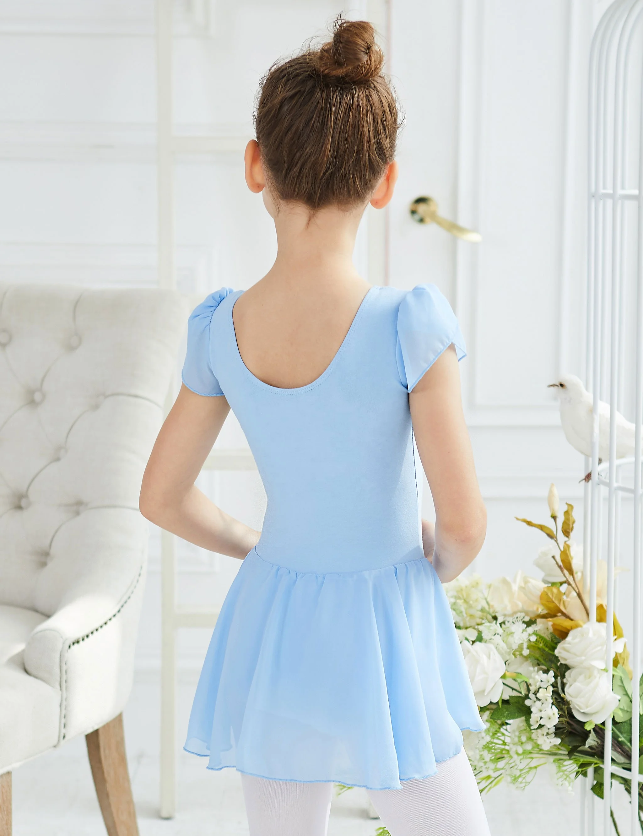 hot sale custom pink dance wear training kids ballet dresses