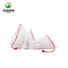 3 sizes set folding white mesh shopping custom print draw string bag