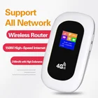 4G lte wifi router support 4G 3G 2G sim-card with 2100mah battery
