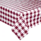 Reusable Waterproof Cheap Flannel Back PEVA Vinyl Tablecloth