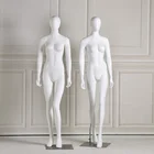 Base Stand Fiberglass White Model Female Torso Body Fixed Mannequin