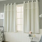 2 Layers Hollow The Stars Blackout Curtain,Decorativas Living Room Sets Blackout Curtains/