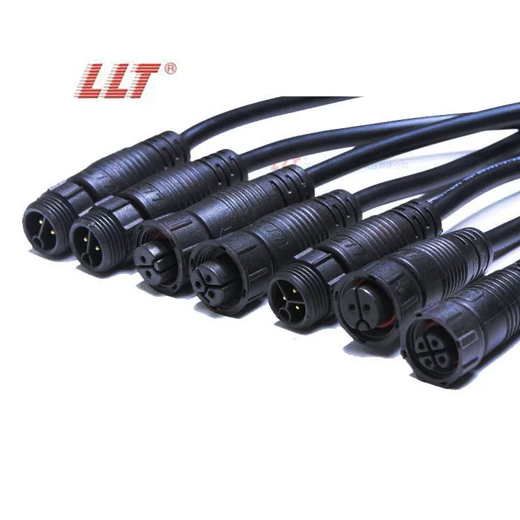 2pin 3pin 4pin 5pin led Connector Waterproof IP68 outdoor extension