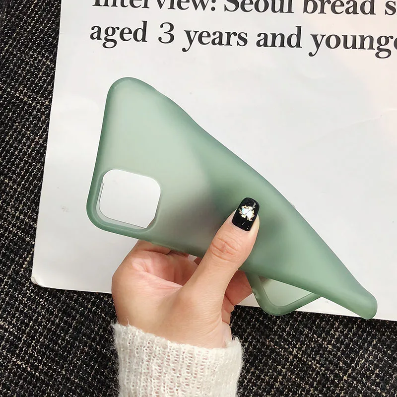 Ultra Thin Soft Silicone TPU Phone Case for iPhone 11 Pro Max Back Cover for iPhone 11, 5 colors
