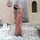 2019 fashion style hot girls maxi cotton chiffon sexy v neck loose style casual long beach dress for women
