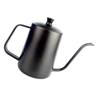 Wholesale Stocked stainless Steel 600ml Black Kettle Gooseneck Coffee Pour