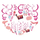 Xl090 30Pcs SPA Party Foil Swirls Girls 16 Birthday Decorations Party Supplies Swirls Banner