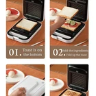 Sandwich 3 In1 Detachable Multi-function White Electric Sandwich Machine Non-stick Timing Waffle Maker