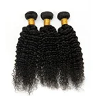 Top Quality high temperature fiber African women curly hair Kinky Curly human hair extension hair bundle