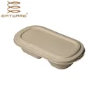 2 Compartment Paper Disposable Pasta Take Away Food Boxes Noodle Box Lunch Disposable Food Box