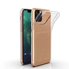 2 in 1 TPU crystal clear card slot holder mobile phone case for iPhone 11 Pro Max