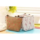 Chiterion Linen Cotton Mixed Fabric Customised Logo Coin Pouch Mini Full Printing Eco Friendly Cute Pattern Portable Bag
