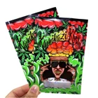 High Quality Printed Glossy Zipper Top Mylar Plastic Packaging Bags Weed