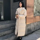 Fashion Extra Long Ladies Women's Thick quilted Winter Down Jacket Coat