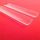 Polished clear half round quartz glass tube