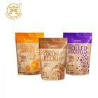 Reusable Food Pouch Stand Up Pouch With Zipper Kraft Food Paper Bag Eco Friendly Food Packaging Aluminum Foil Bags