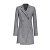 OEM Service 2019 Women Asymmetrical Hem Double-row Button-open Qualified Children's Gown-style Overcoat Jacket