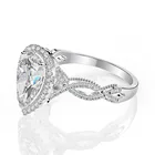 3 New Jewelry Pear-shaped Radiant Diamond Bottom 7X11 Inlaid High Carbon Diamond 3 Carat Creative Ring