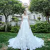 Send Petticoat 2019 Beautiful Sleeveless Sweetheart Lace Up Flower Appliques Wedding Dresses Professional Custom