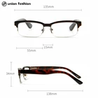 Reading Reading Glasses Foldable Latest Model Foldable Metal Hinge Safety Female Male Square Reading Glasses