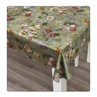 Latest design knitted polyester custom printed velvet tablecloth fabric