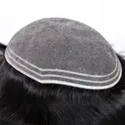 Factory customized virgin india human hair piece men toupee