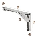 Folding Triangle Bracket Stainless Steel Shelf Support Adjustable Shelf Holder Wall Mounted Bench Table Shelf Hardware