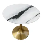 Modern new styles stainless steel tall side table base luxury marble side table