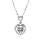 Wholesale 18K jewelry moissanite pendant necklace heart shape