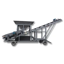 Automatic drum gravel mobile vibrating screen for construction field
