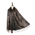 Pashmina Jacquard Woman Scarfs Lily Fashion Soft Pashmina Woven Leopard Sexy Shawls