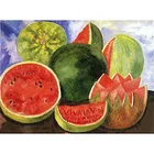 Custom Still Life Canvas Art Picture Oil Painting Of Fruit Watermelon