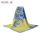 Popular Ladies Good Penetration Organic Custom Square Silk Scarf
