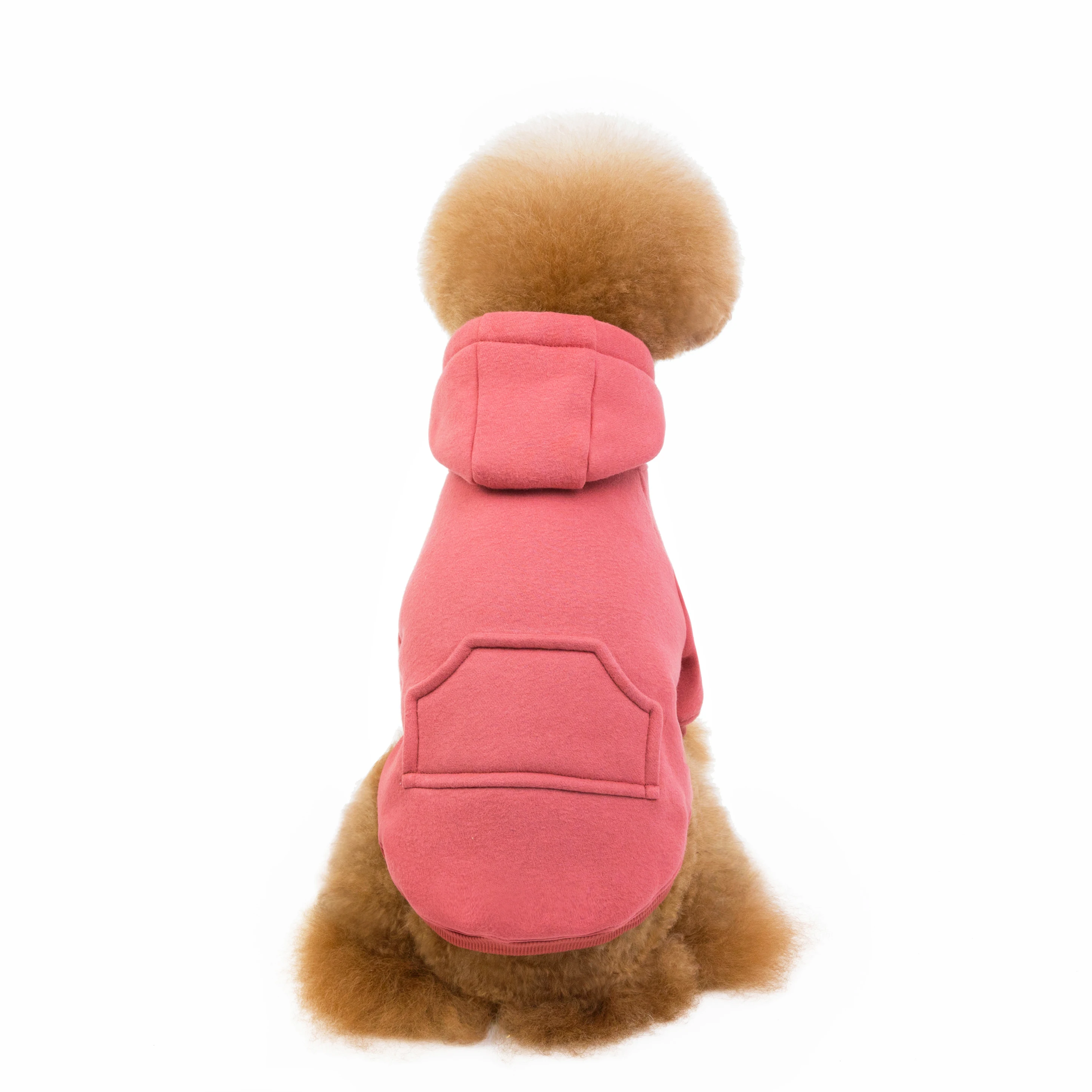 Winter New Pet Supplies Dog Sweater Fleece Cotton Pet Clothes Dog Hoodie Teddy Bulldog Solid Color Casual Dog Coats Wholesale