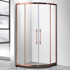 Aluminium glass shower doors customized shower cabin door with bathtub and roller hinge